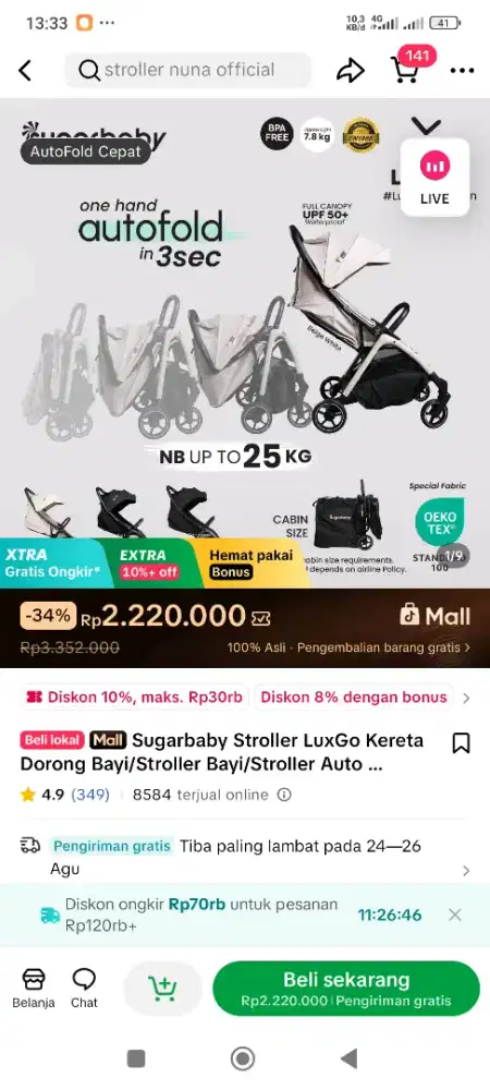 Sugarbaby stroller Luxgo