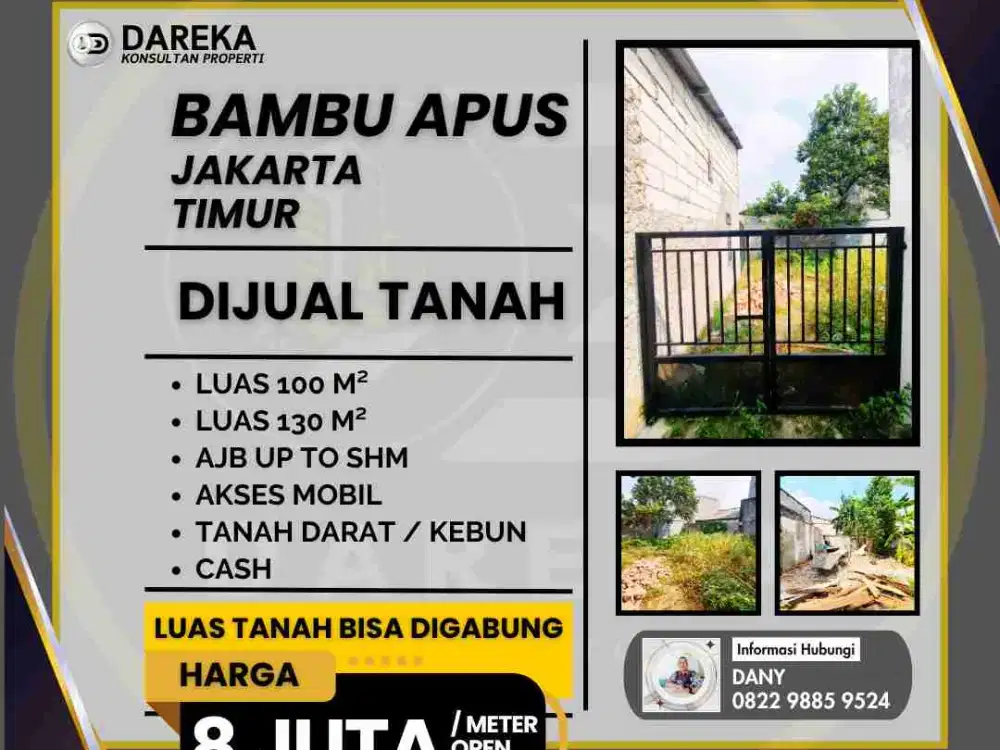 Dijual Tanah Kavling Bambu Apus Jakarta Timur