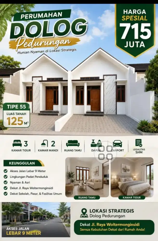 RUMAH READY SIAP HUNI STRATEGIS TENGAH KOTA SEMARANG SHM READY