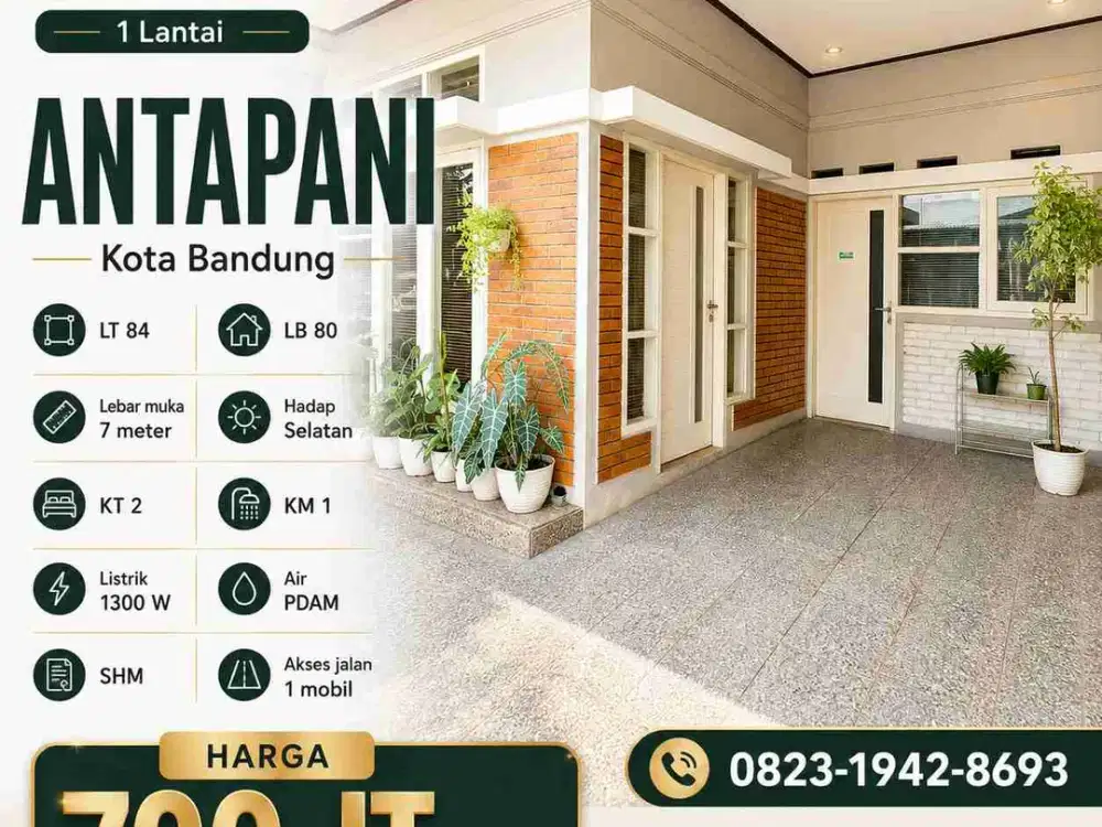 Rumah dijual di Antapani, Kota Bandung