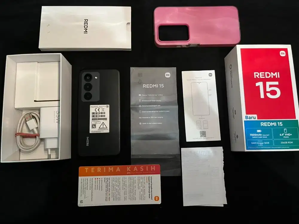 REDMI 15 8/256 MULUS 99% LIKE NEW BH 99% GARANSI ON MARET 2027 PANJANG