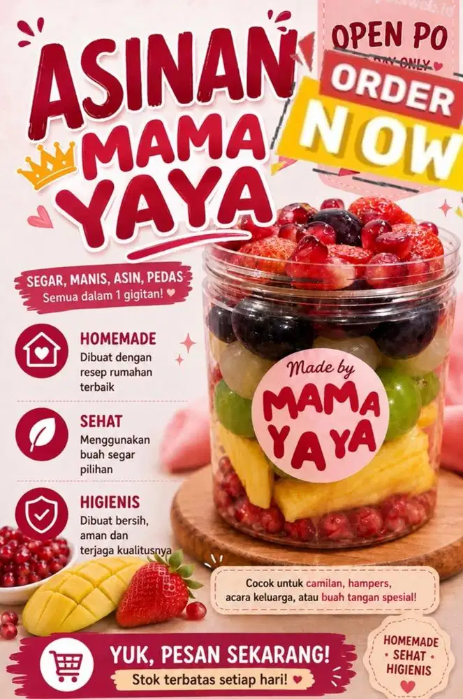 Asinan viral kuah ceri dan pome