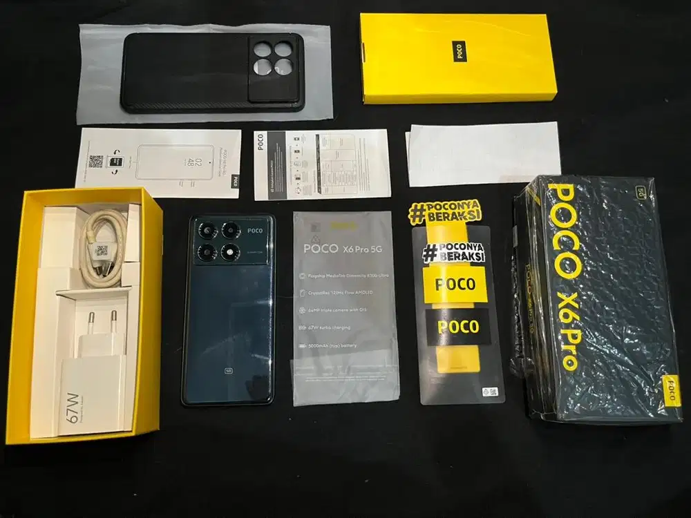 POCO X6 PRO 12/512 MULUS FULLSET ORIGINAL  LENGKAP NORMAL SEGEL
