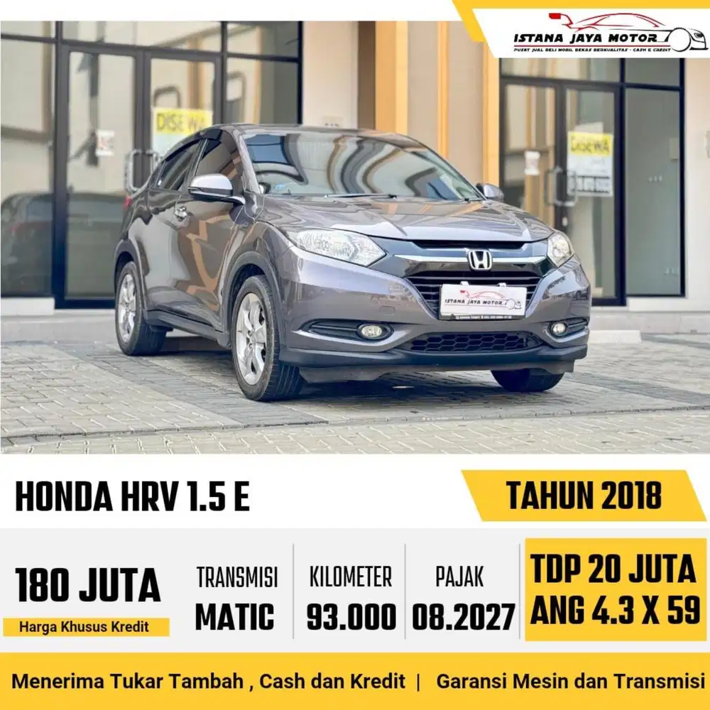 Honda HRV 1.5 E AT th 2018 #istana jaya motor