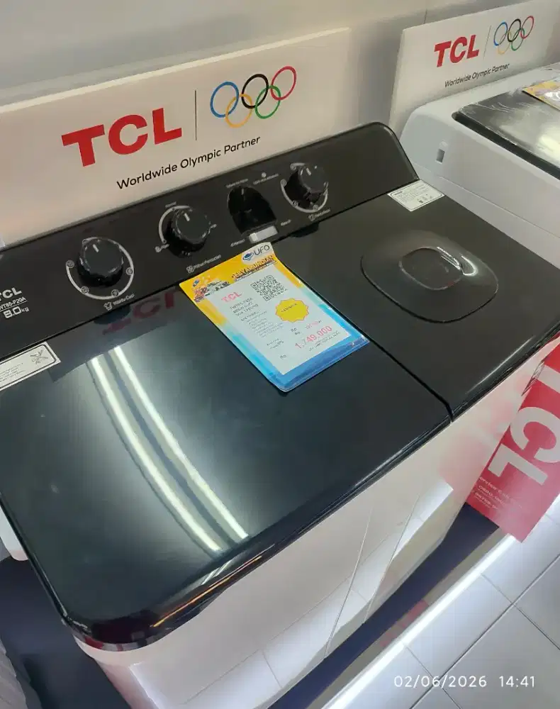 TCL TWT85 8kg bisa kredit bunga ringan free DP