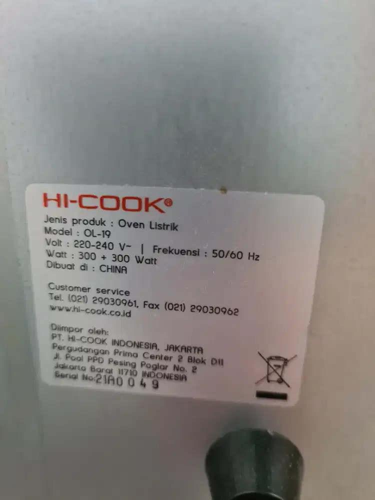 Oven merk HiCook OL-19