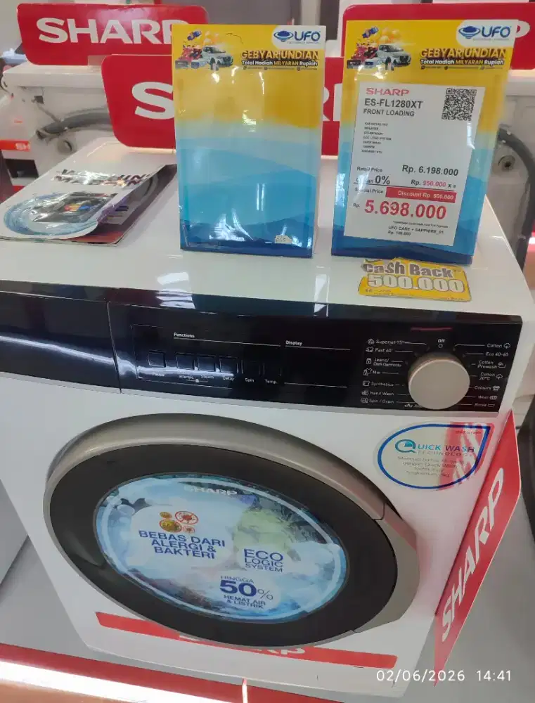 Sharp ES FL1280XT Bisa Kredit free DP Bunga ringan
