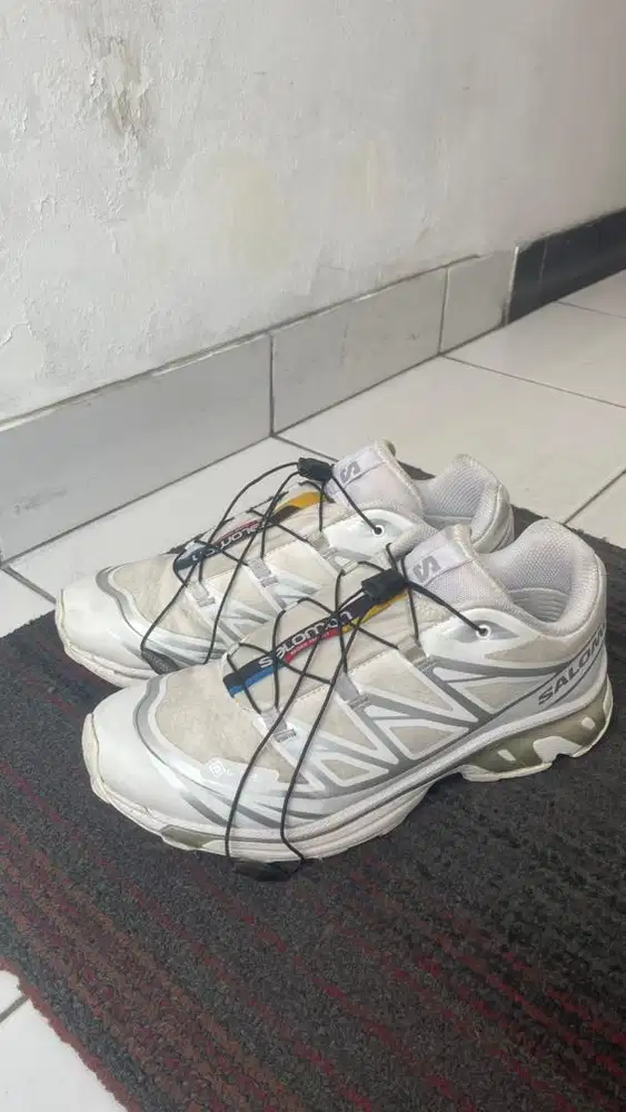 Sepatu sneakers Salomon xt-6 white silver goretex