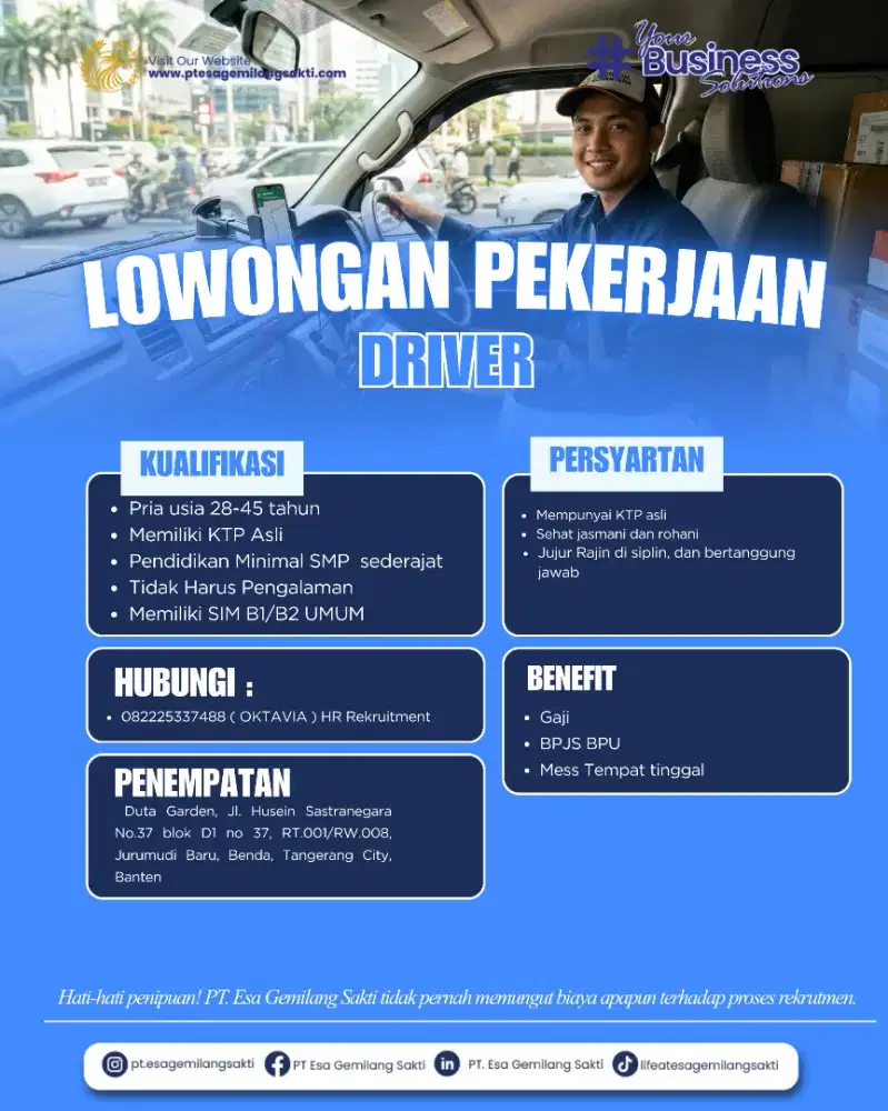 DRIVER LINTAS APL JURUMUDI