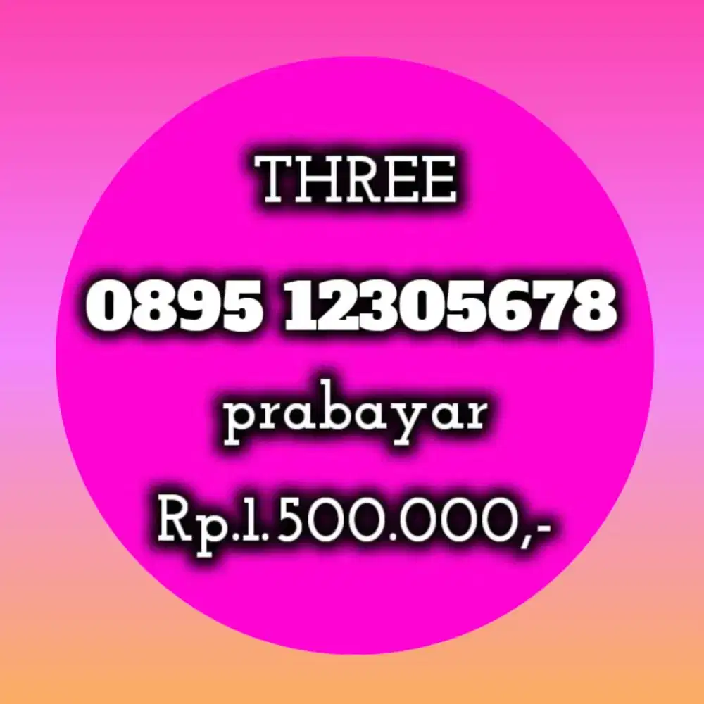 NOMOR CANTIK KOLEKSI THREE 12305678