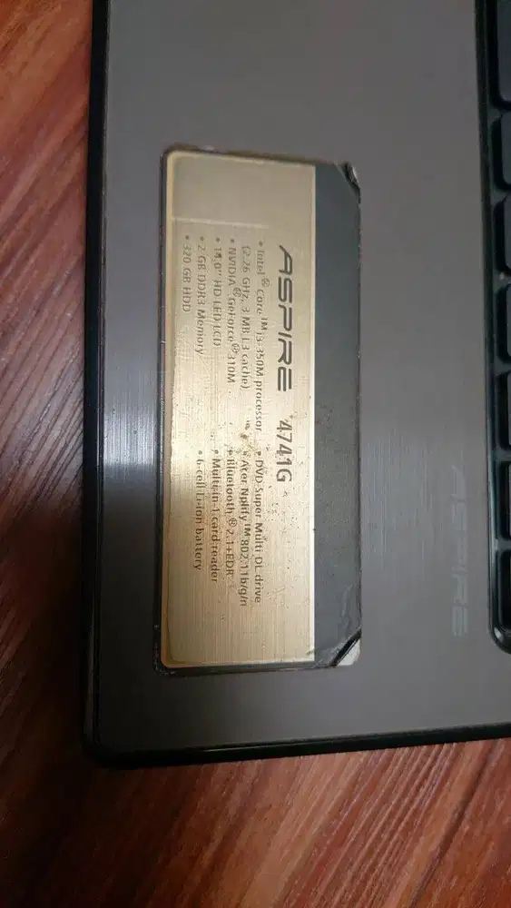 Accer Aspire 4741G Intel i3 Nvidia GeForce 310M