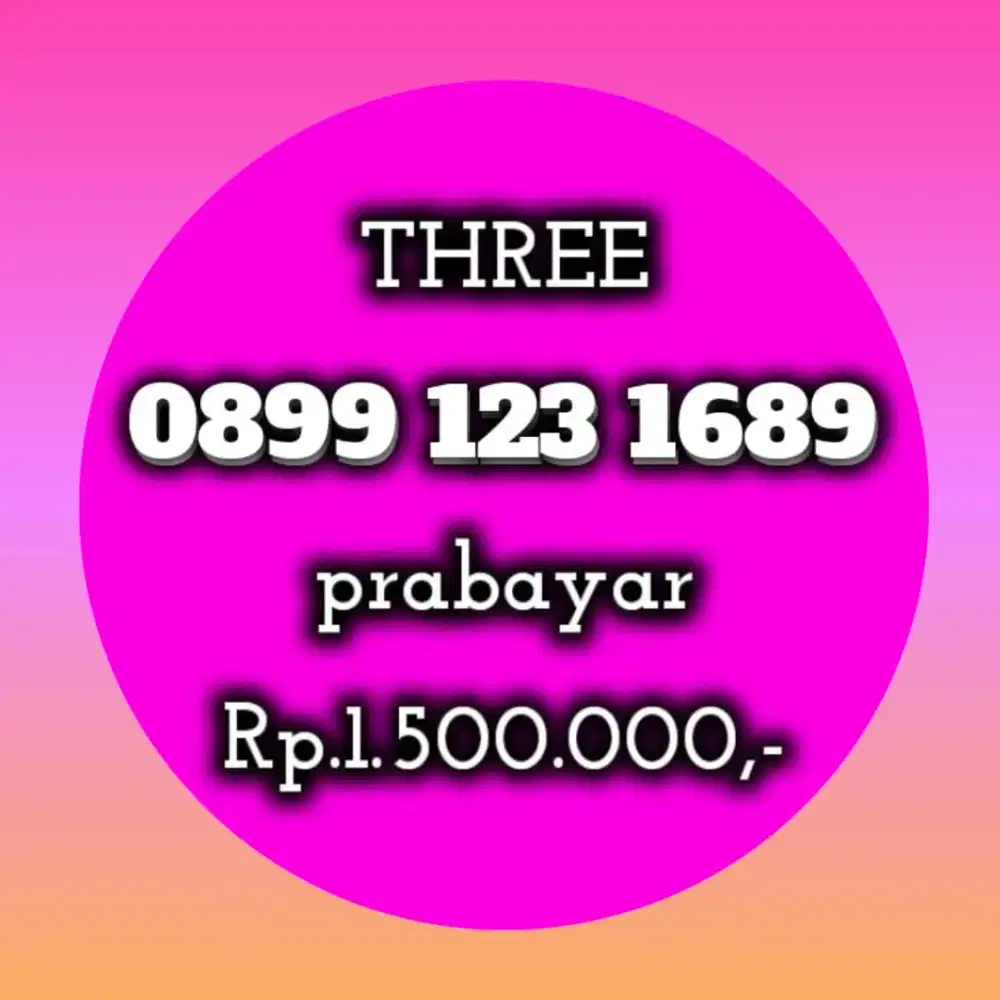 NOMOR CANTIK KOLEKSI THREE 1689