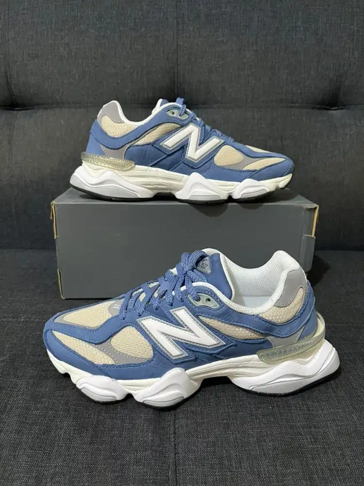 Sepatu New Balance NB 9060 Indigo Navy White Grey Cream Size 41.5