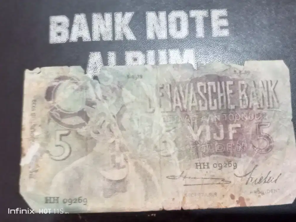 Uang 5 gulden wayang