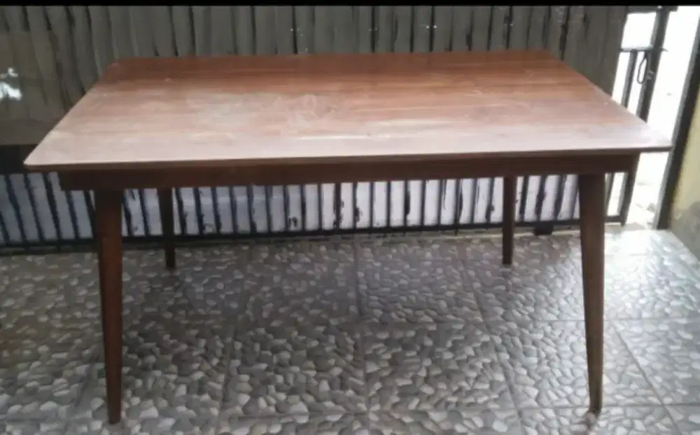 Jual 1 set meja makan jati