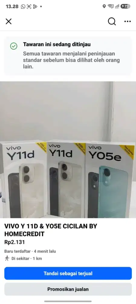 VIVO Y11D & VIVO YO6E CICILAN BYHOMECREDIT