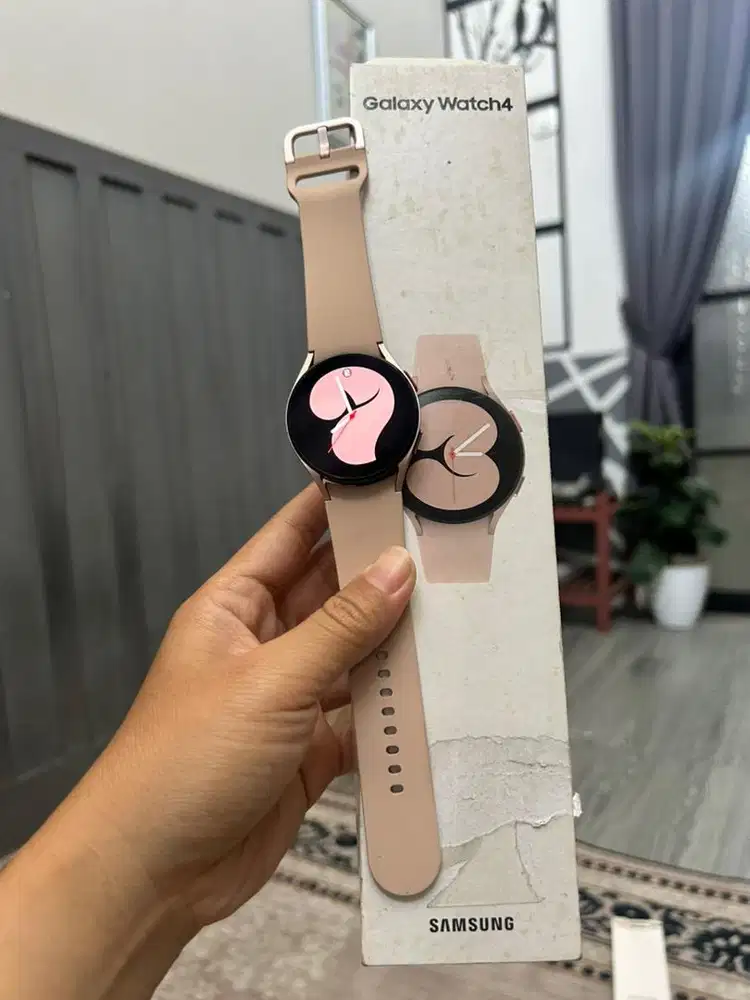 samsung galaxy watch 4 40 pink gold ori siap pakai
