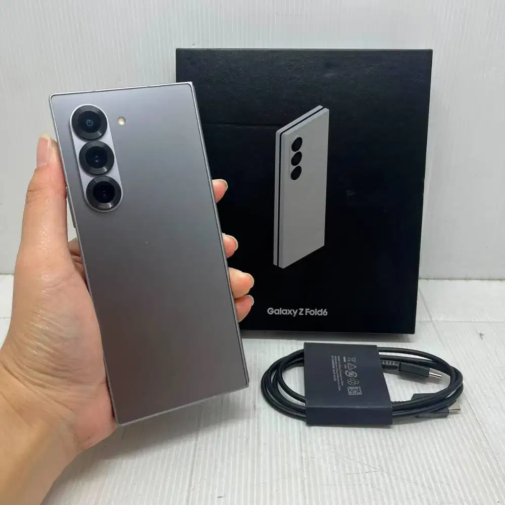NO MINUS MURAH SAMSUNG GALAXY Z FOLD 6 5G 12/512 SILVER SHADOW SEIN RE