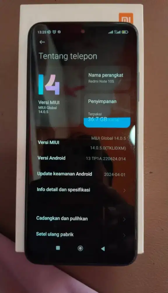 Redmi note 10s Ram 6+5/128gb nfc