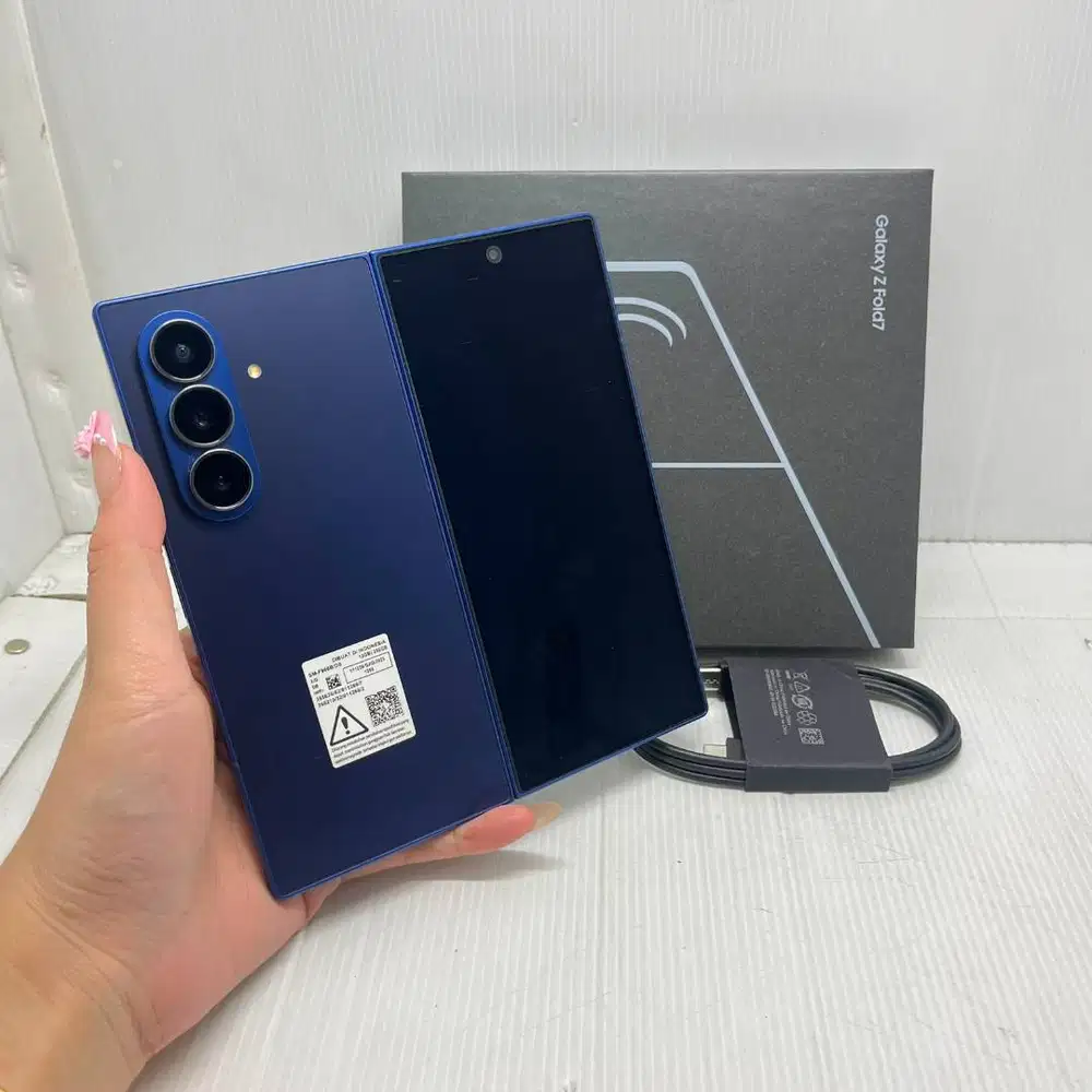 NO MINUS LIKE NEW KOMPLIT SAMSUNG GALAXY Z FOLD 7 5G 12/256 BLUE SHADO