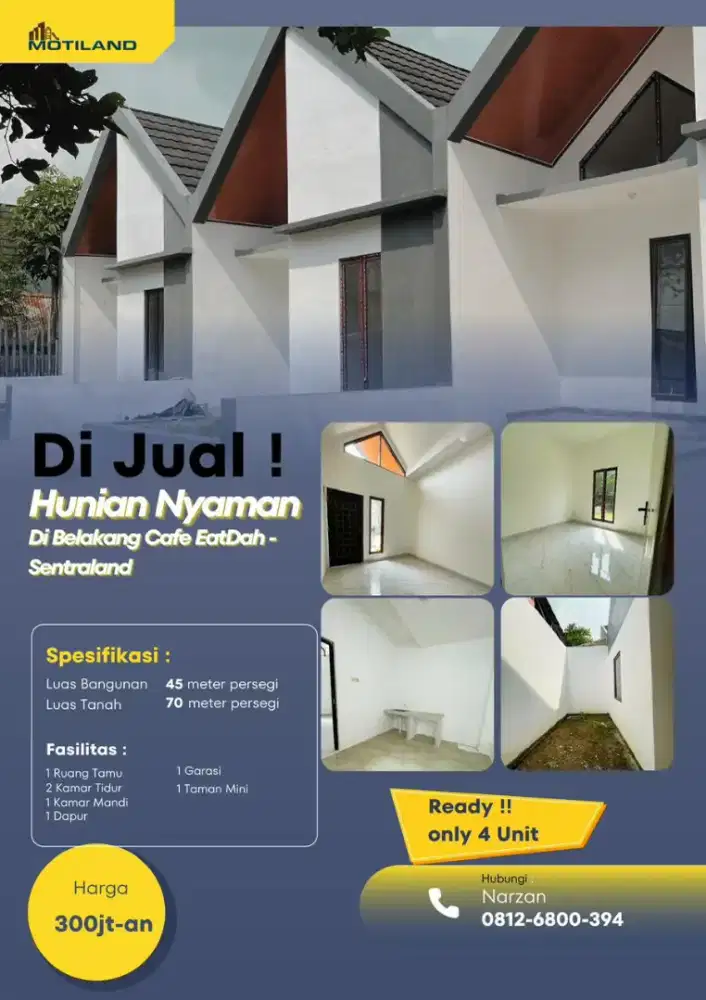 Jual rumah cuma 4 unit