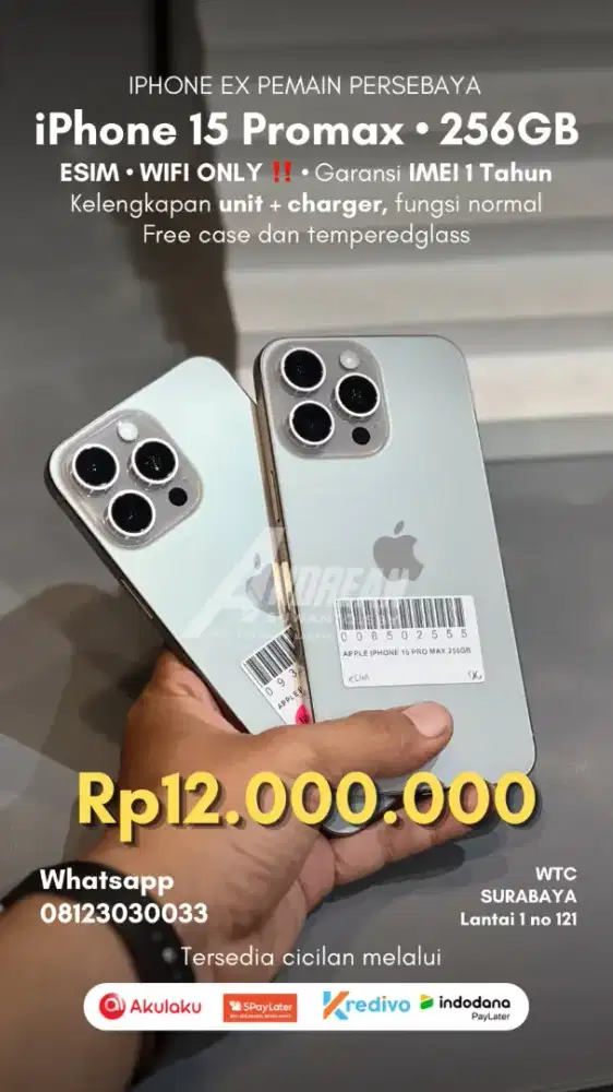 iphone 15 promax 256 unit cas aja