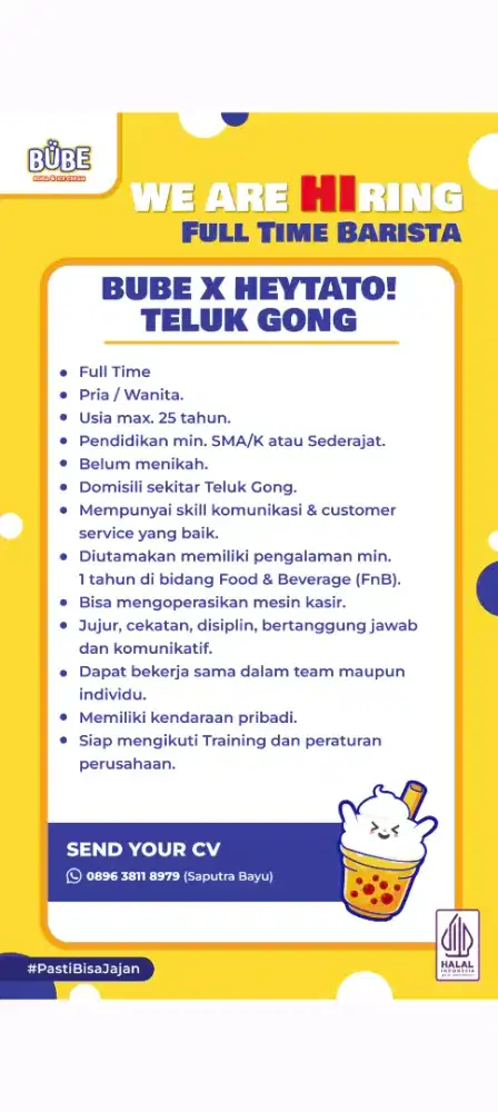 FULL TIME BARISTA