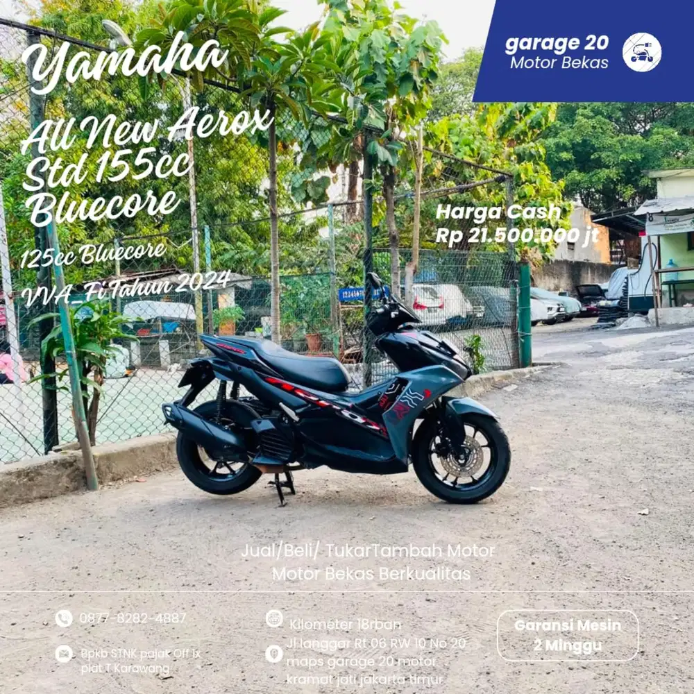 Yamaha All New Aerox 155cc VVA_Fi Bluecore  Tahun 2024