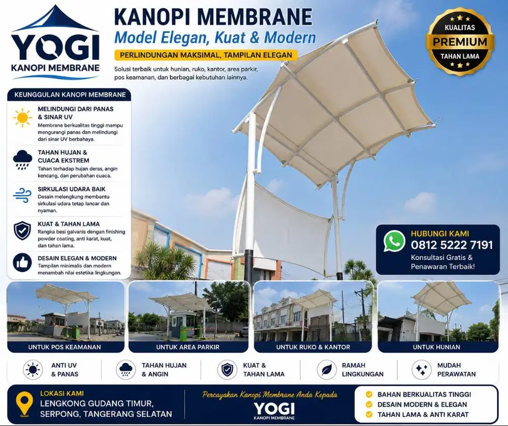 Jasa Pembuatan Kanopi Membrane Harga Bersahabat