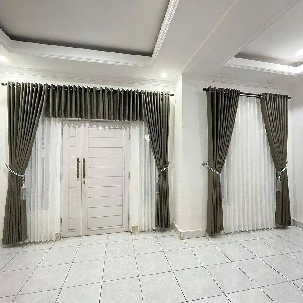 Menjual Gorden Blackout Pasang Skat Klinik Hordeng Gordyn Vitrase