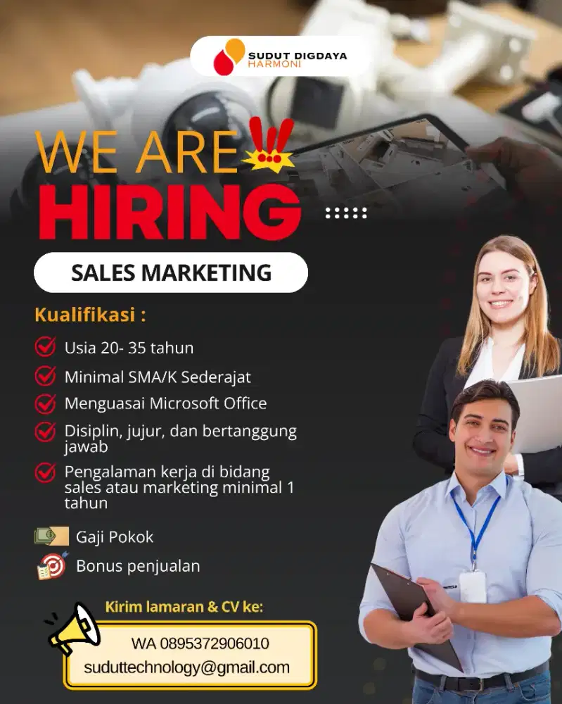 Loker Sales marketing perusahaan CCTV