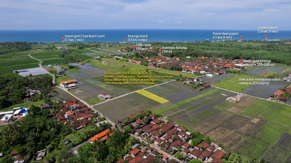 Disewakan Tanah View Pantai Kedungu 10,5 are