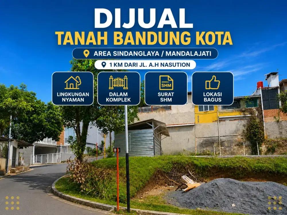 Luas 98 m2 Tanah Bandung Kota Area Sindanglaya/Mandalajati