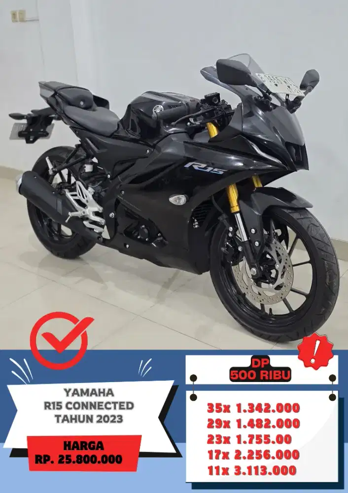 Yamaha R15 Connected Tahun 2023 DP 500Ribu