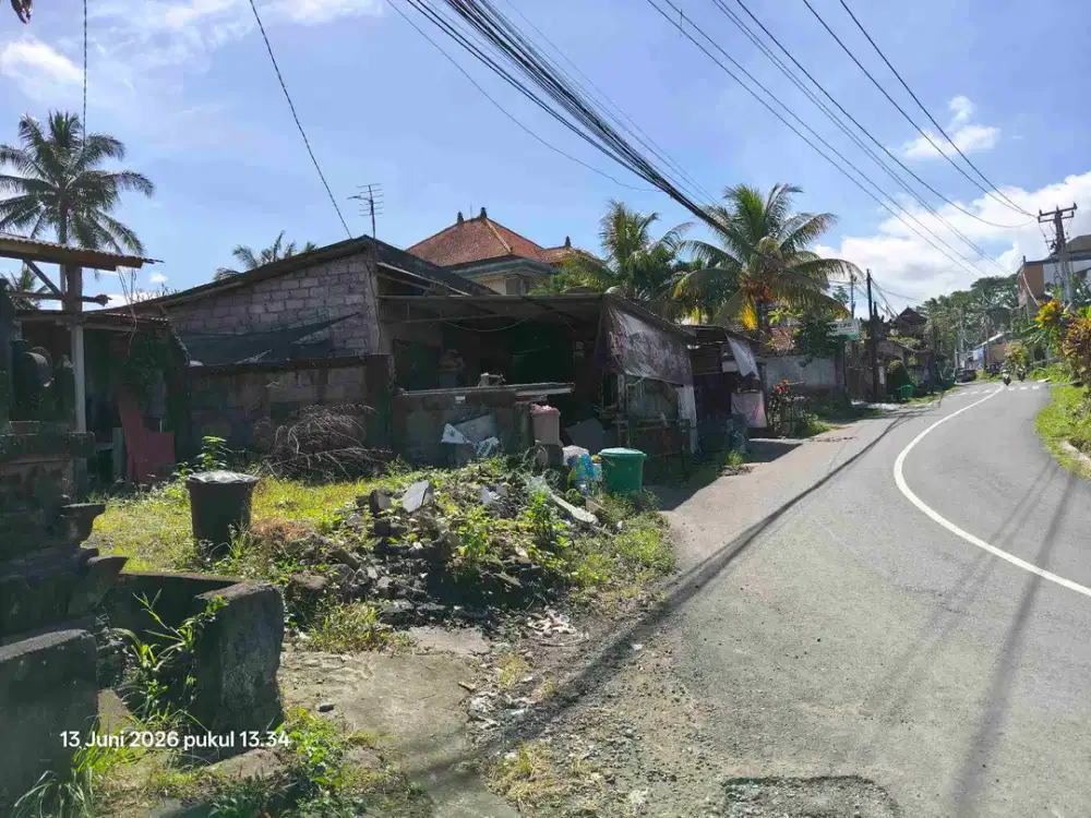Tanah Zona Kuning di Jalan Utama Tirta Tawar Ubud Bali