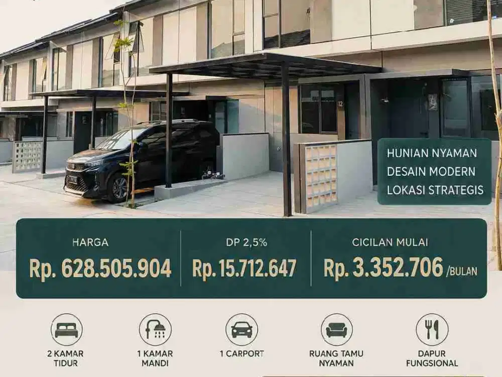 RUMAH XYZ SIAP HUNI FREE BIAYA KPR ,DP 2.5 %