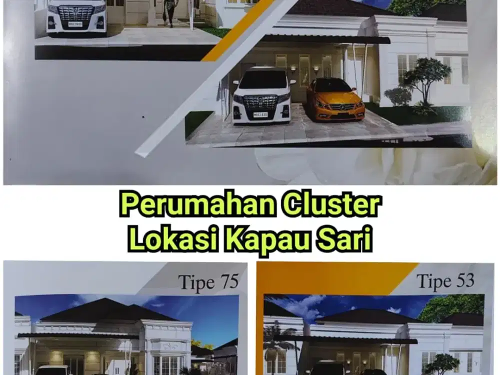 RUMAH CLUSTER MURAH TENGAH KOTA LOKASI JL. KAPAU SARI PEKANBARU
