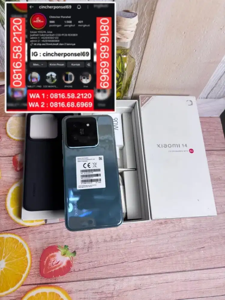 JUAL hp likenew Xiaomi 14 5g 12/256 istimwa fullset ORIGINAL grs resmi