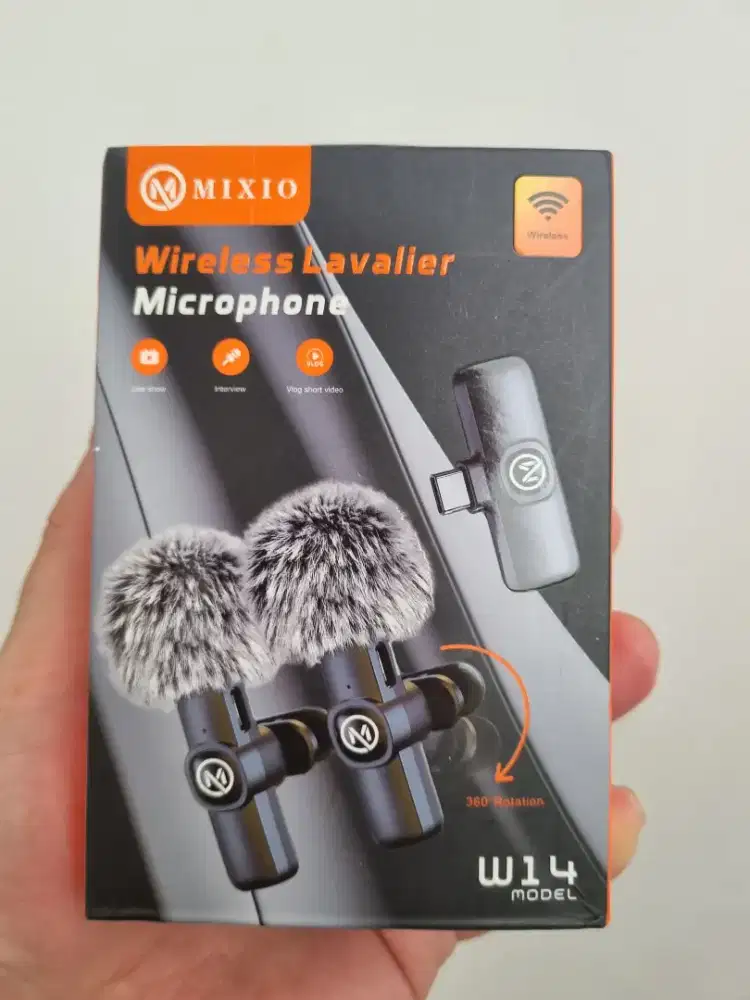 MIXIO W14 Mic Wireless Clip or Microphone Mikrofon Lavalier