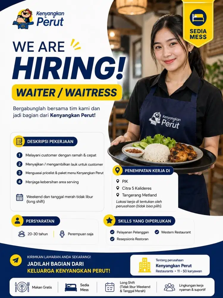 LOWONGAN KERJA SERVER/WAITERS