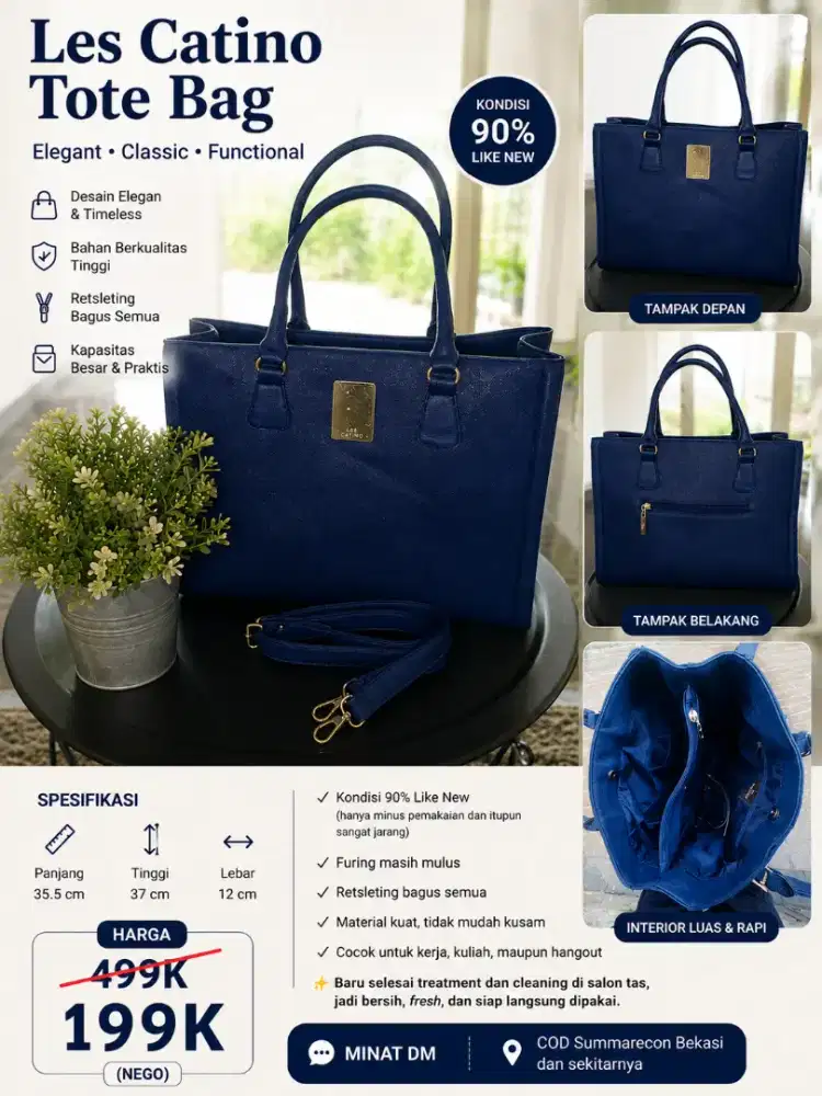 Preloved Tas Les Catino kondisi 90% Bagus