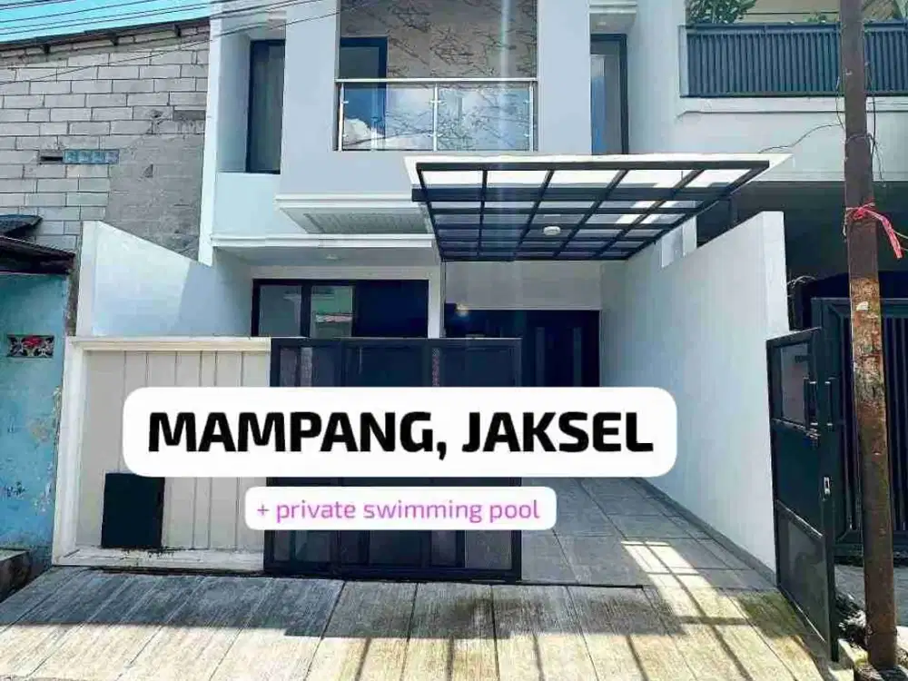 Private swimming pool Rumah MEWAH di JAKSEL TANAH 98 Meter Lokasi Premium