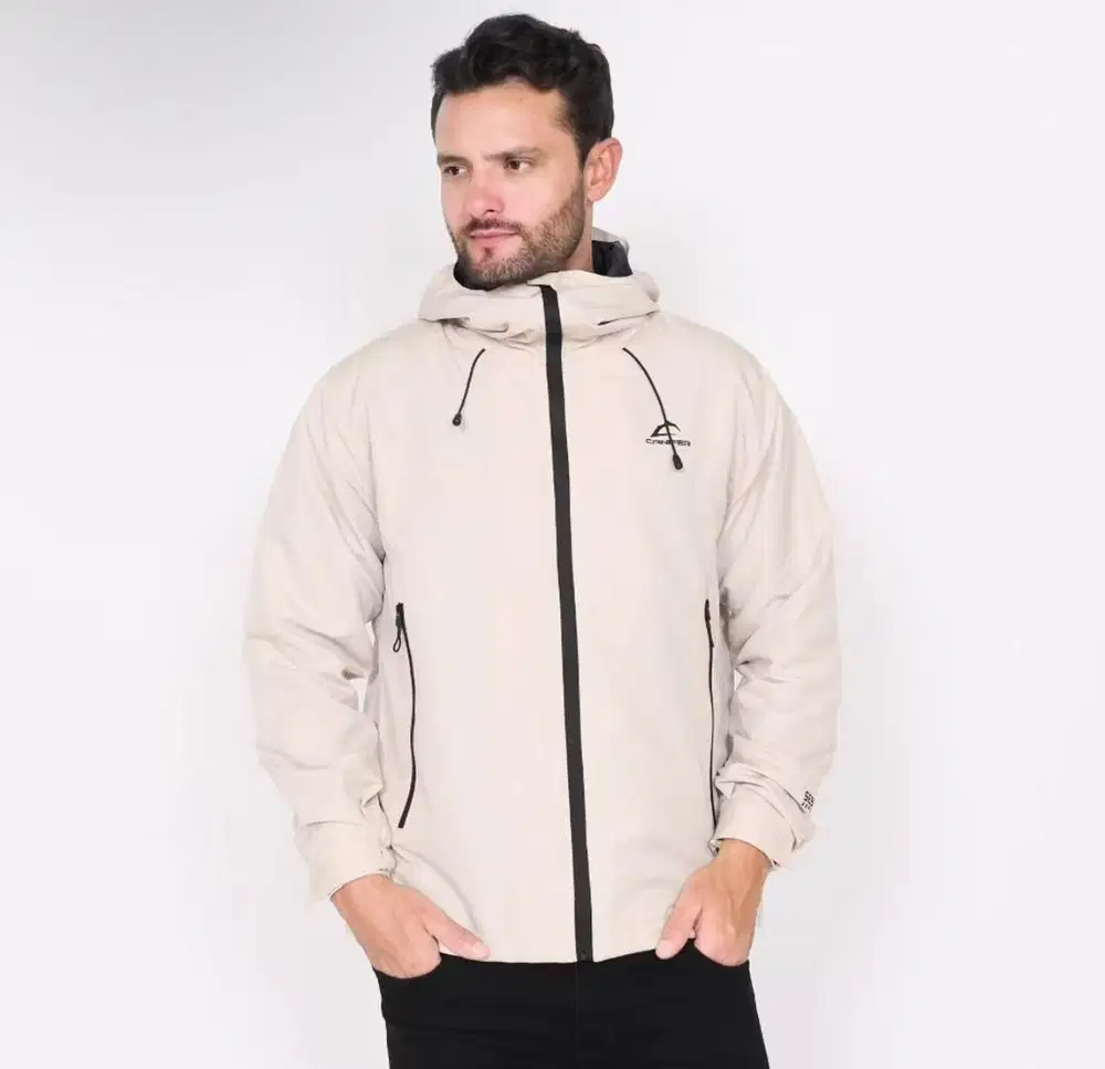 Jaket Gunung Unisex Gorpcore Canifer Sebukar Cream Ukuran M