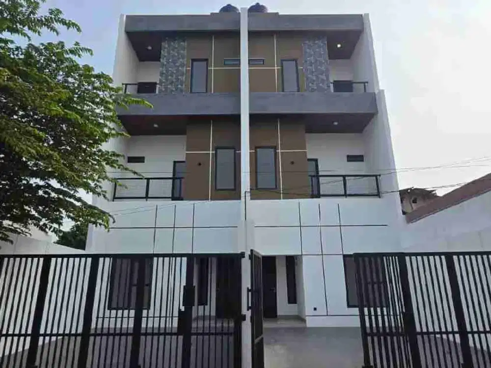 Dijual Rumah Baru, kav DKI, Cendana Meruya, bebas banjir, 5x20, 100 m2, 3 lt, 3+1 kt, 3+1 km, shm