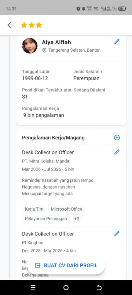 Mencari pekerjaan