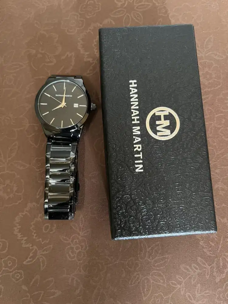 Hannah Martin Jam Tangan Pria 100% Original Jam Analog Stainless Steel