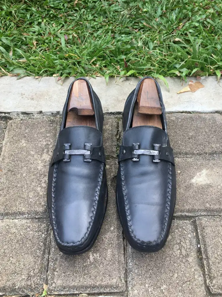 Sepatu Slip On Everbest Kulit Asli Hitam Kerja Formal Size 40