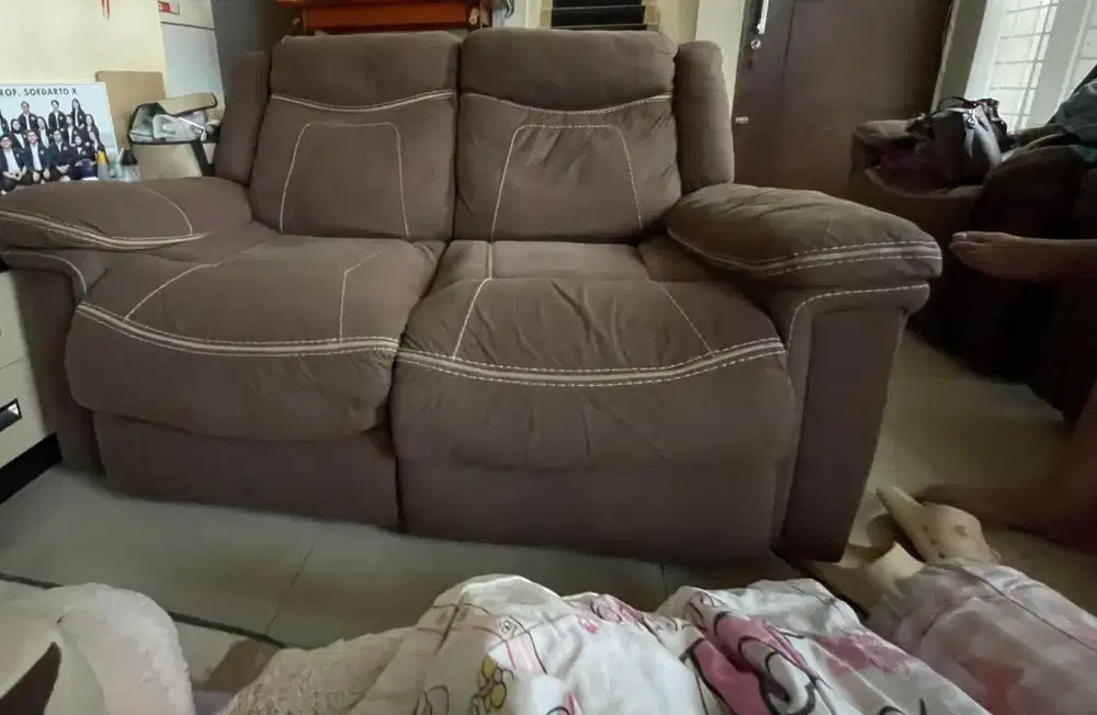 Sofabed coklat 3 sofa
