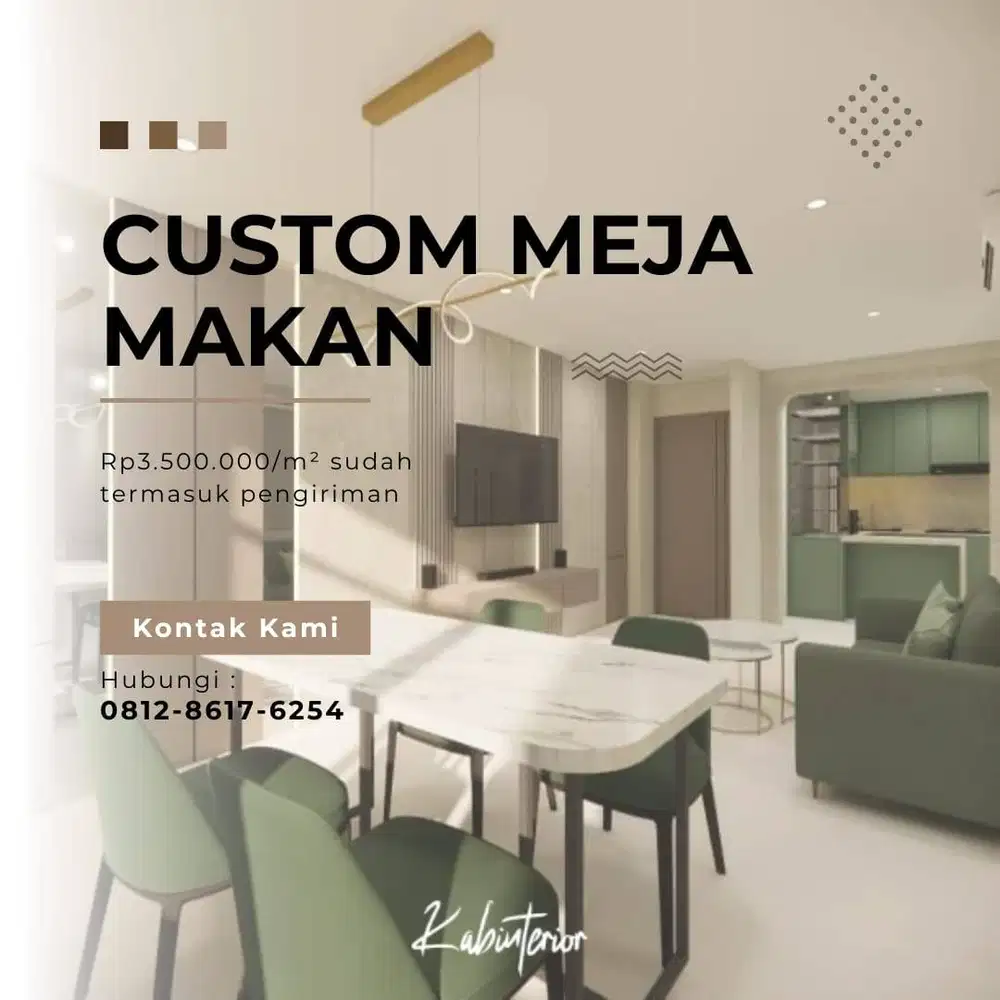 Custom Meja Makan Minimalist