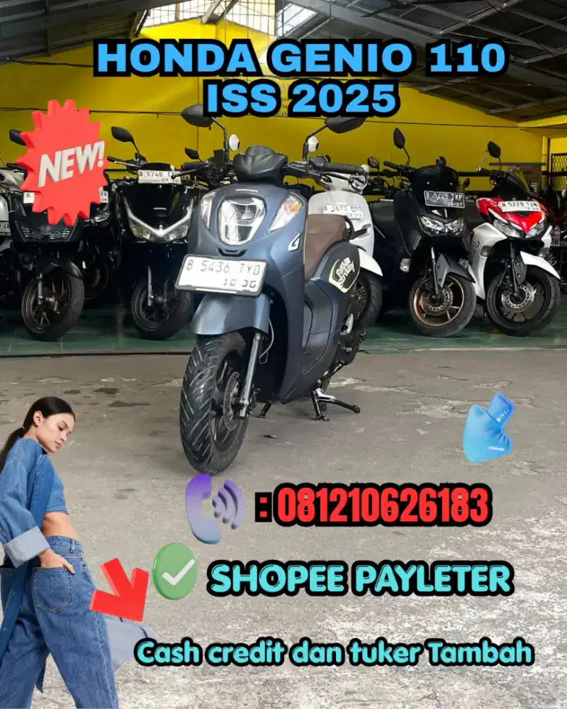 HONDA GENIO 110 ISS 2025 KM RENDAH